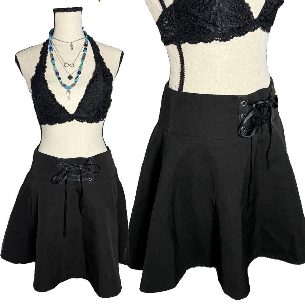Black Gothic Mini Skirt